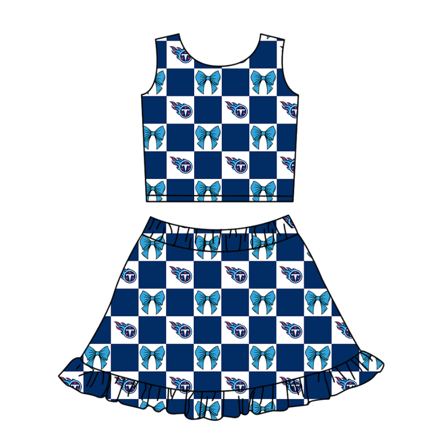 Custom moq 5 mix size Cute team uniform with bow tie