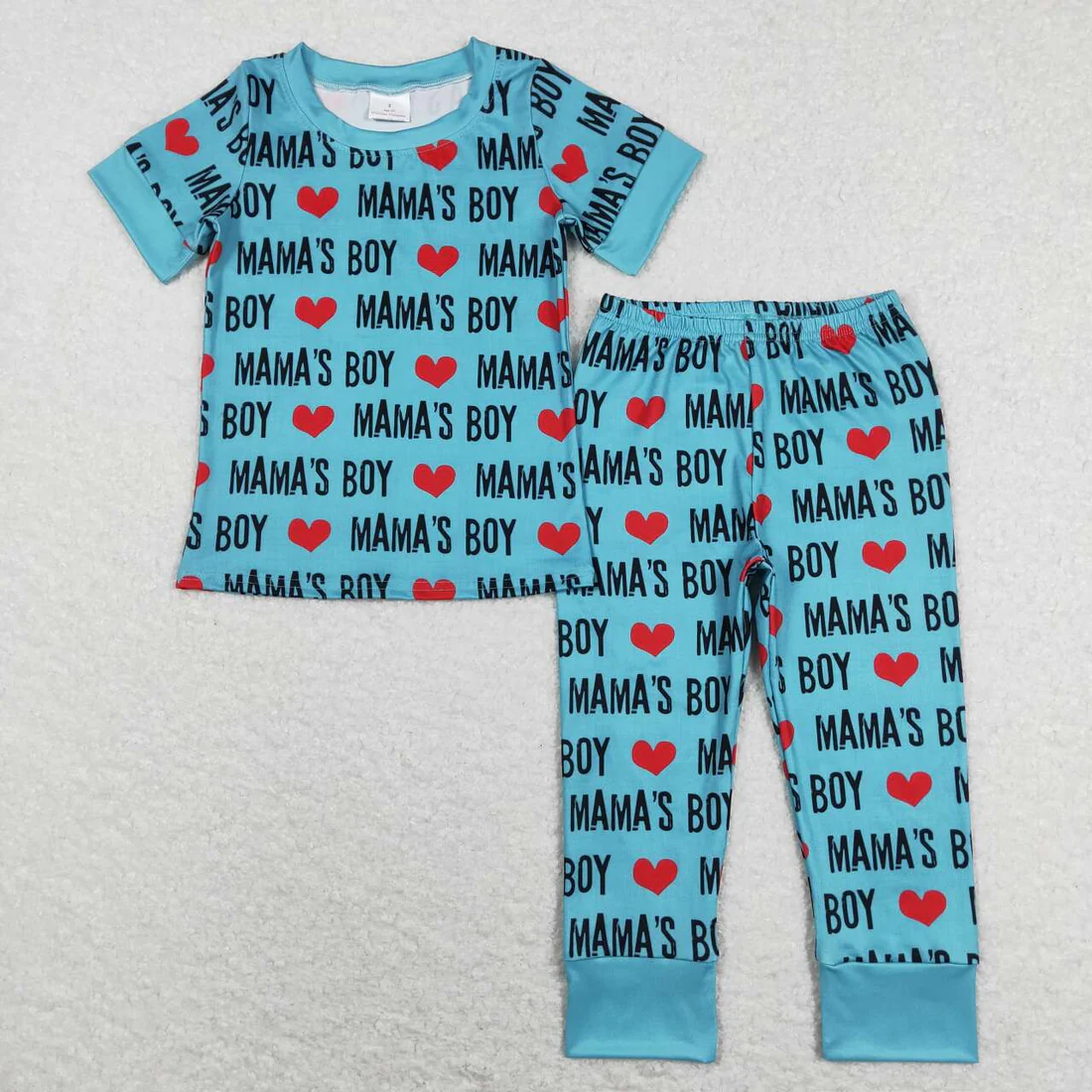 RTS NO MOQ Sibling Baby boy clothes MAMA short Sleeve pants Suits