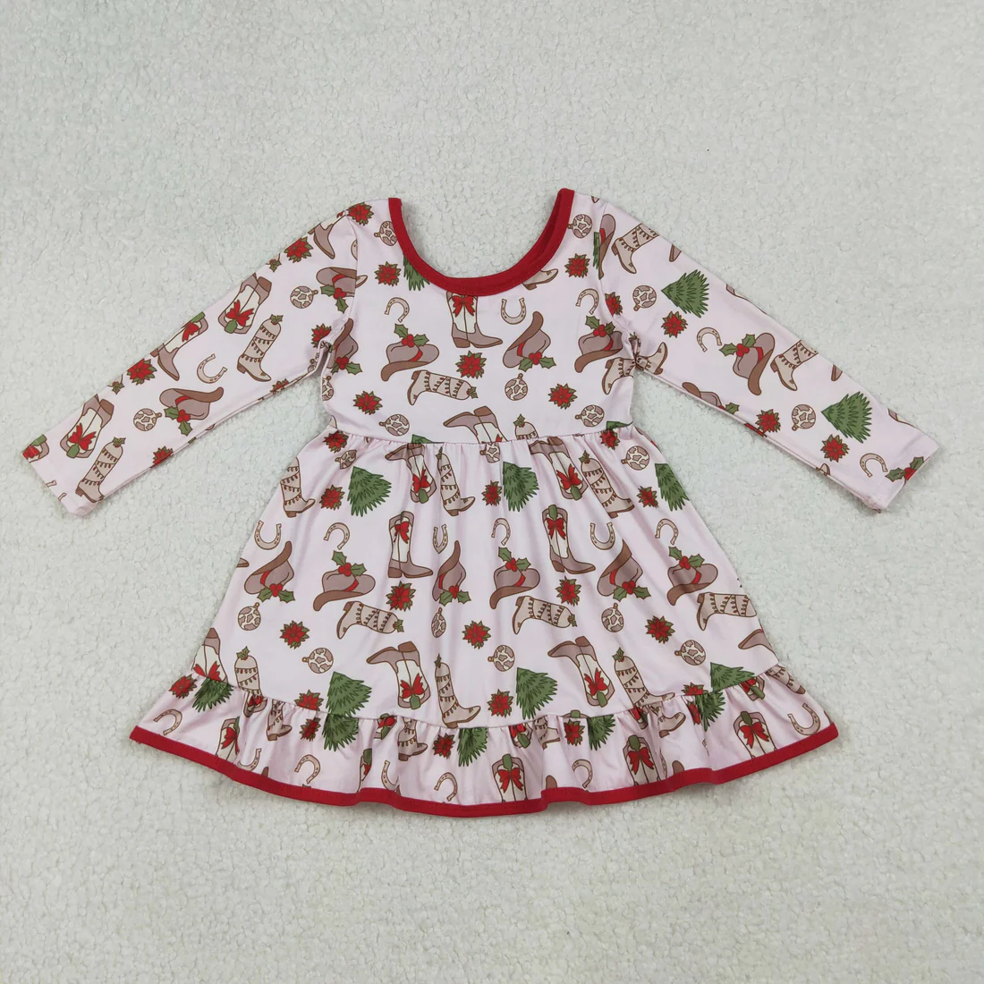 12/18m-7/8t RTS Sibling baby girls clothes Christmas long sleeve dresses