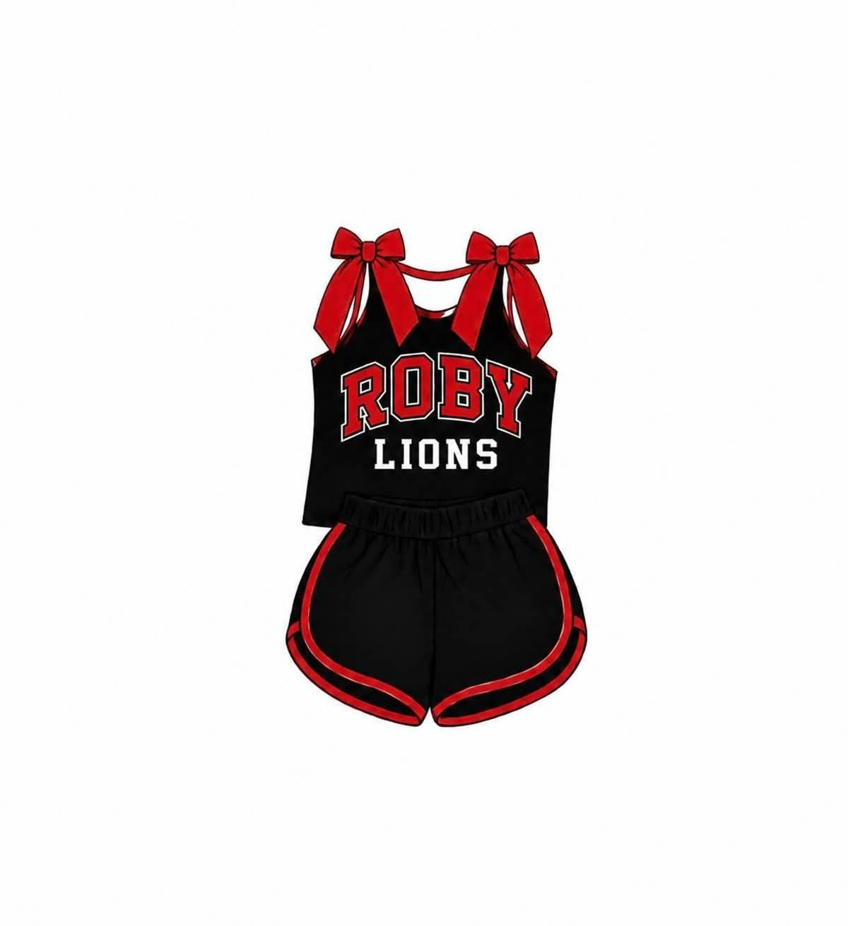 custom moq 5 mix size KYBS0805 girls bow sets normal top and shorts