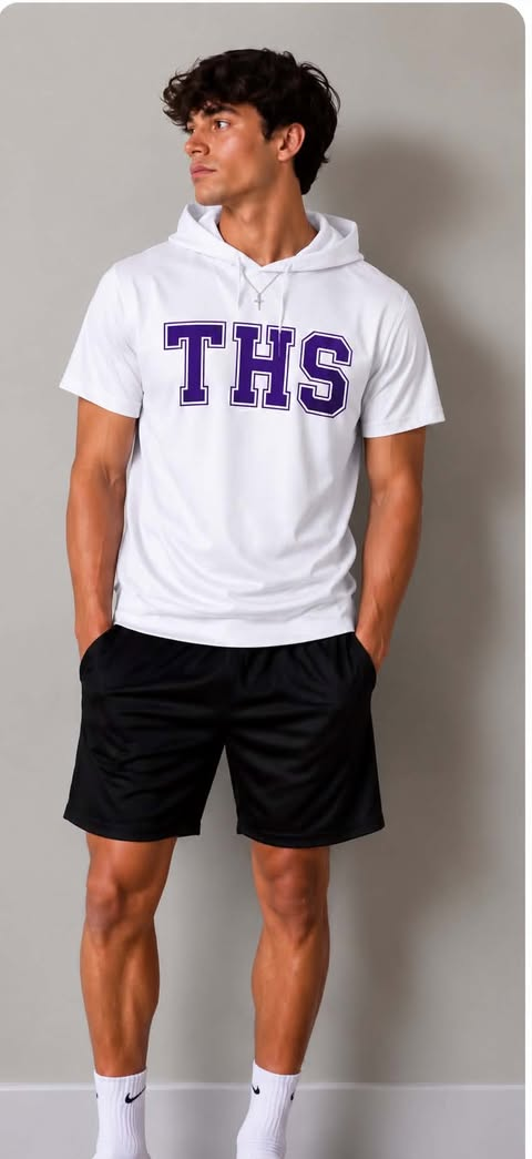 custom moq 5 mix size AAFTBX01 Adult Team Letter Print Short Sleeve Hooded T Shirt Casual Pullover Tops