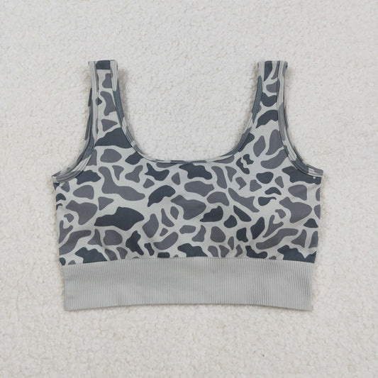 RTS NO MOQ（In Stock) GT1188 Adult Women's Gray Camouflage Vest