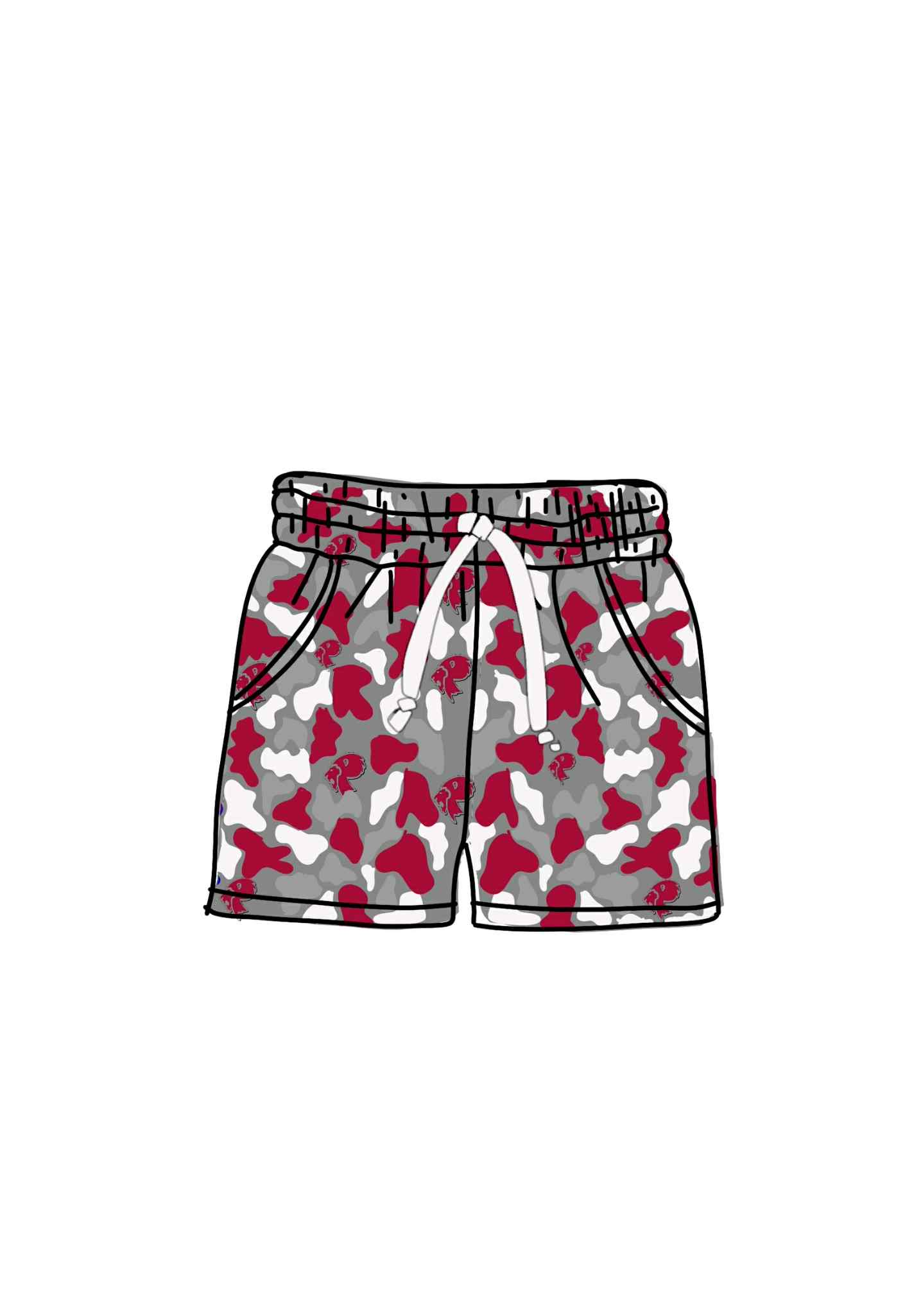 Custom moq 5 mix size baby girl clothes Camouflage Boy Summer Shorts