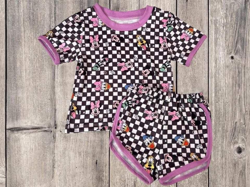 Deadline: April 29Minnie black purple pajamas shorts sets