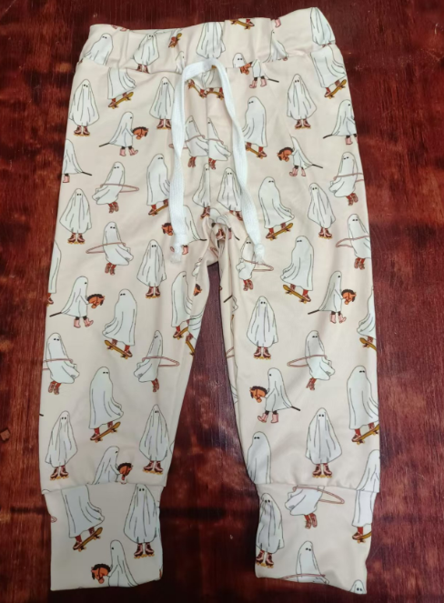 Custom moq 3 eta 6-7weeks Hula Hoop-Skateboard Ghost Pattern Lotus Pink Trousers