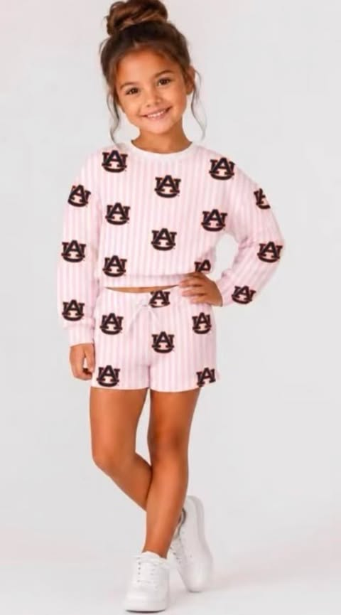 custom moq 5 mix size milk silk fabric DYGEJN0103 Baby Girls Pink Stripe Long Sleeve Top Shorts Team Set