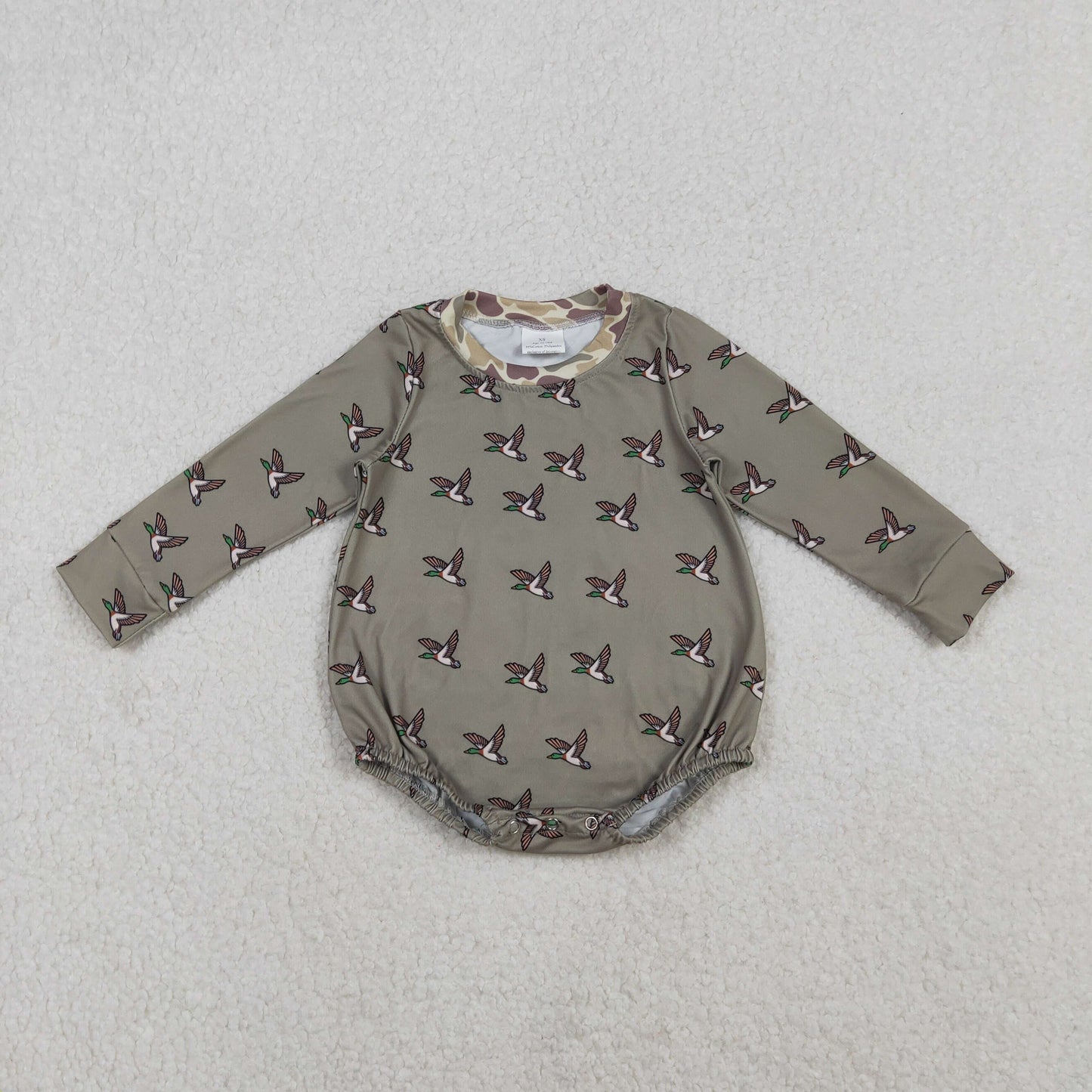 RTS NO MOQ（In Stock) LR2302 Duck Camouflage Green Long-Sleeved Jumpsuit