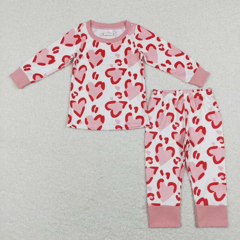 RTS NO MOQ Sibling baby girl clothes leopard long-sleeved pants suits and adult sets