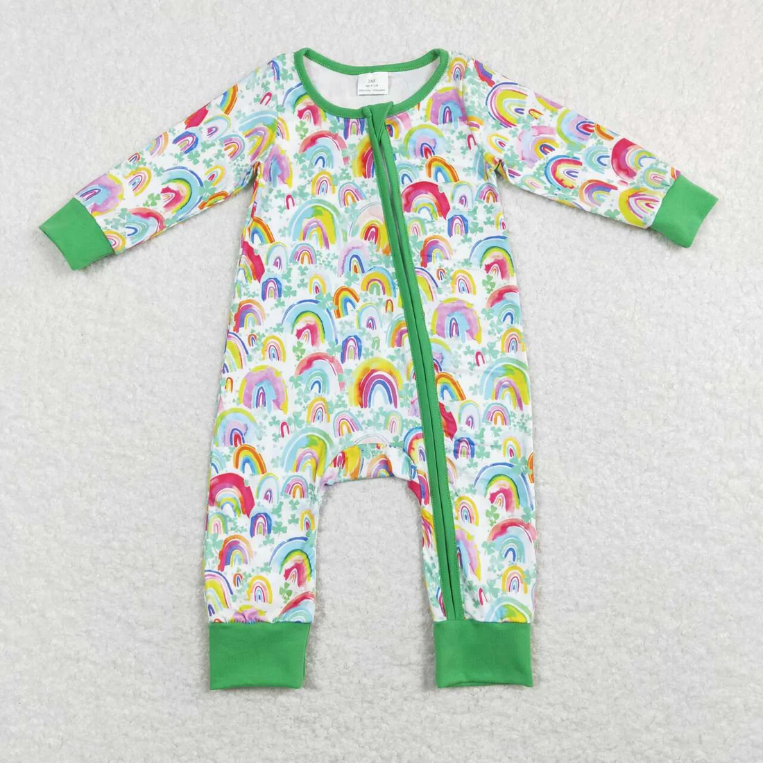 RTS NO MOQ Sibling Baby girl clothes rainbow long sleeved rompers and dress