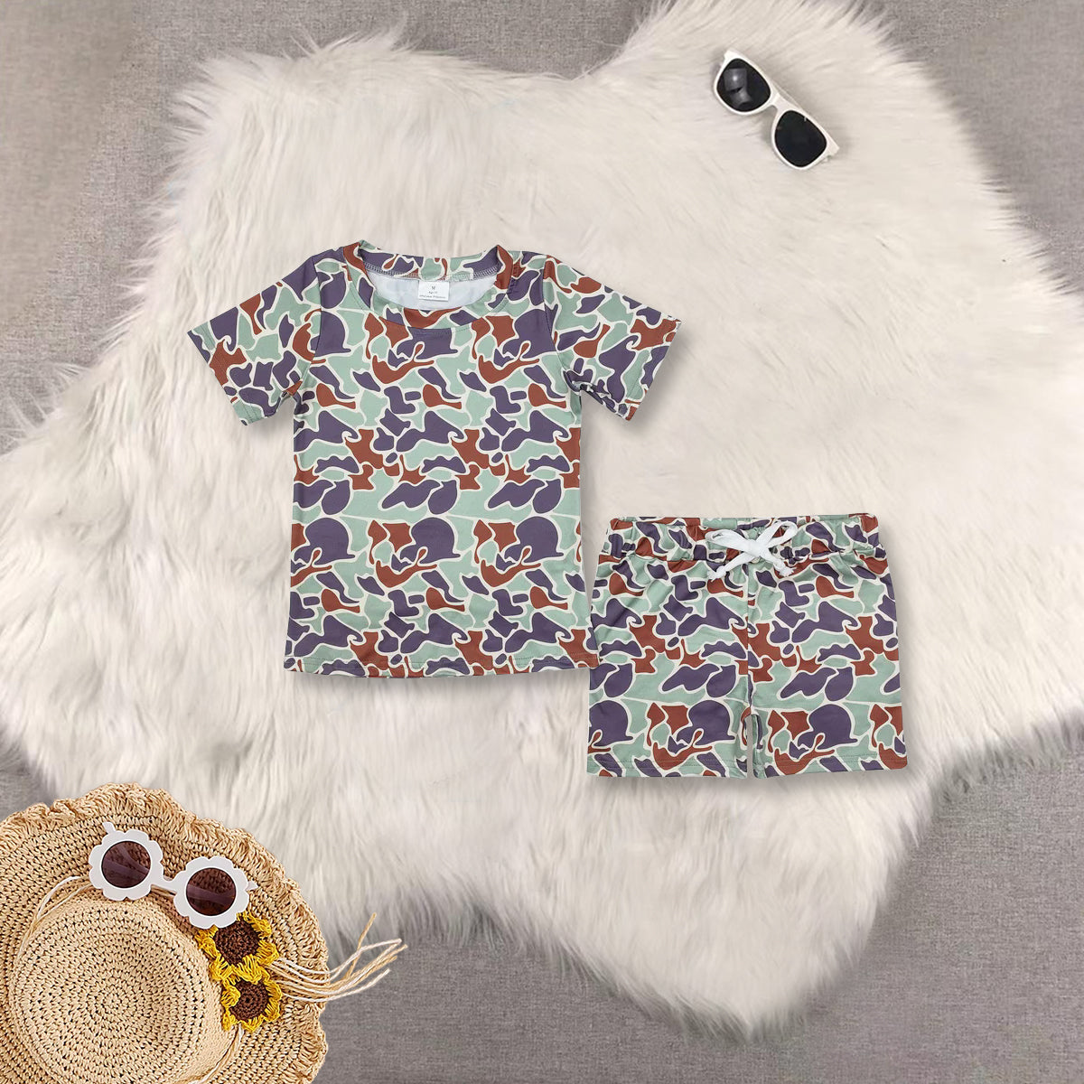RTS NO MOQ baby boy Clothes short sleeve shorts Sets
