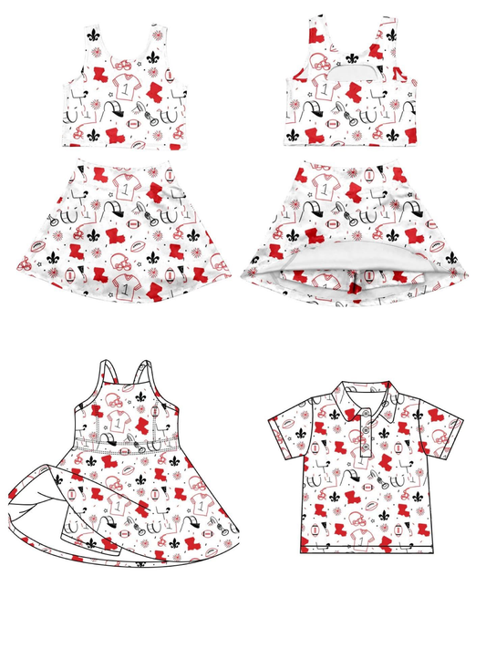 Custom moq 5 mix size milk silk summer teams baby girls clothes team sleeveless skirts sets and dress and top-25.8.14