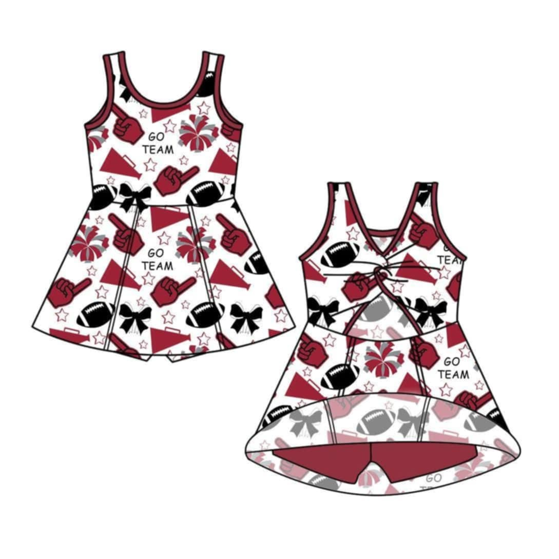 Custom moq 5 mix size milk silk baby girls clothes team Summer blue, maroon pink team