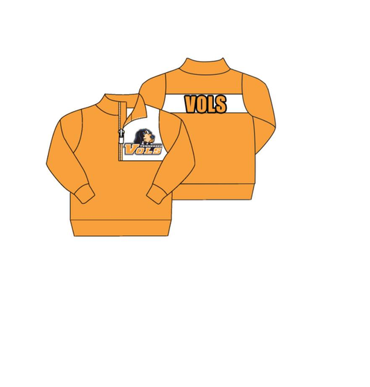 Custom moq 5 mix size milk silk summer teams baby boy clothes orange long sleeve top-25.9.4