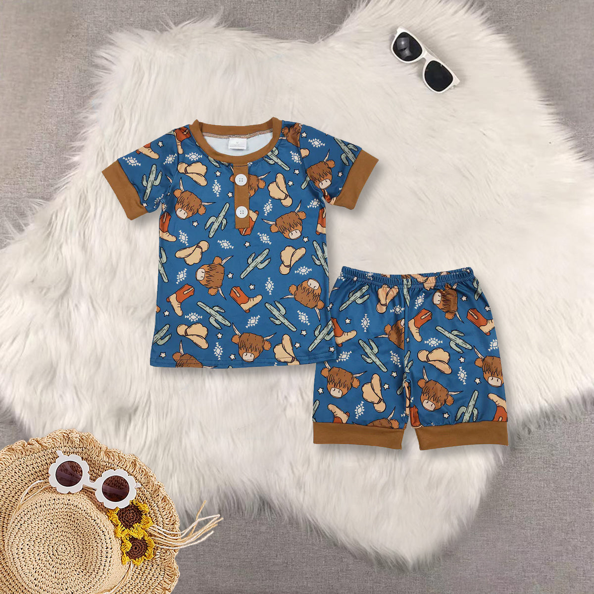 RTS no moq baby Boys clothes summer Short Sleeve Shorts sets