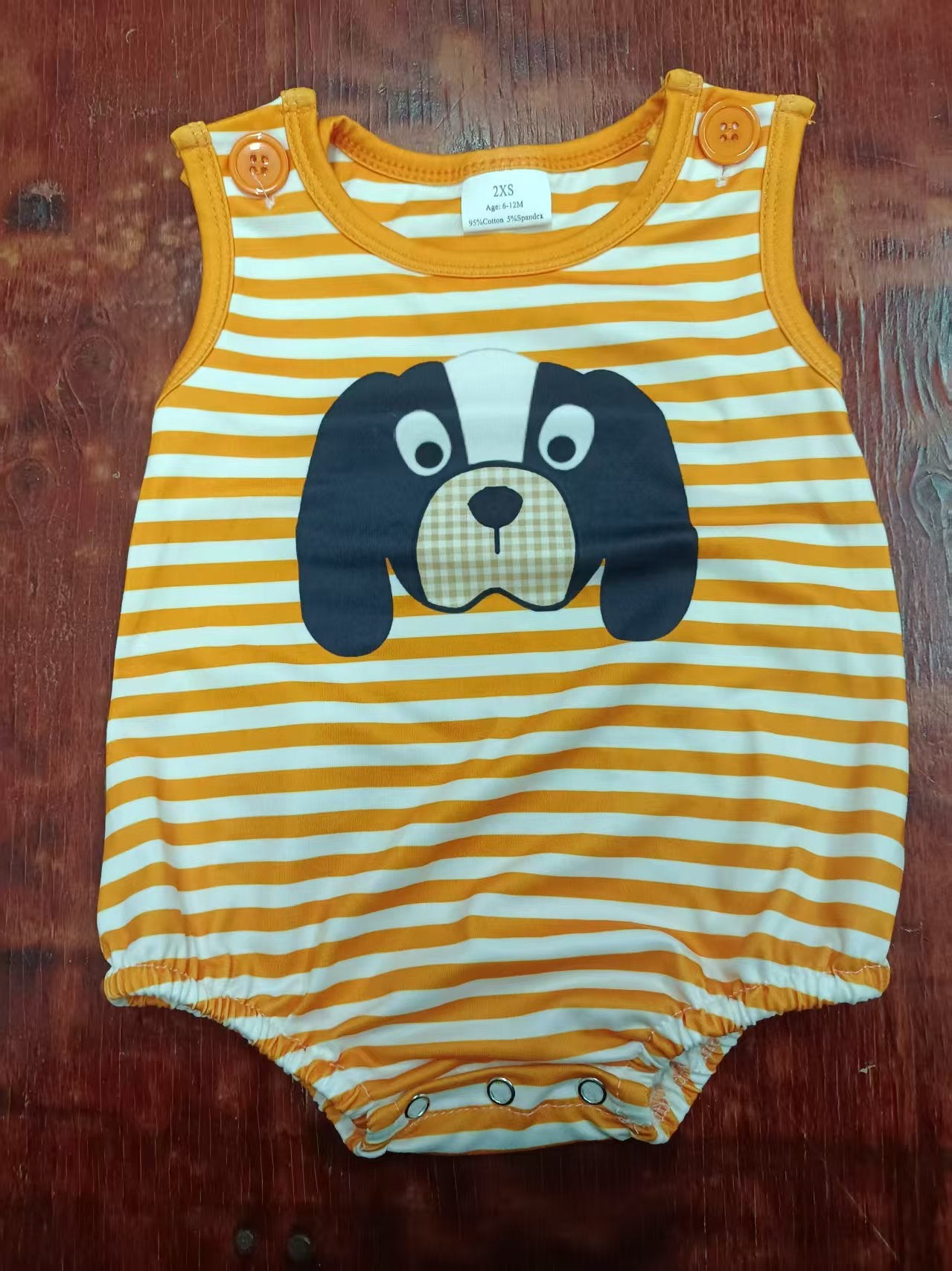Custom moq 3 eta 6-7weeks baby boys clothes team orange sleeveless romper