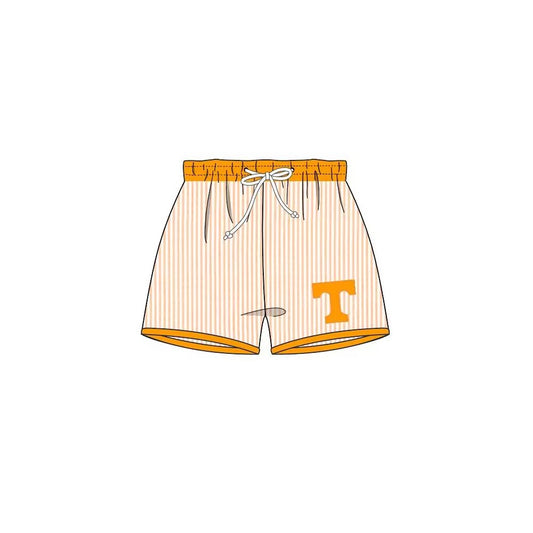 custom moq 3 toddler boys clothes team T orange summer shorts