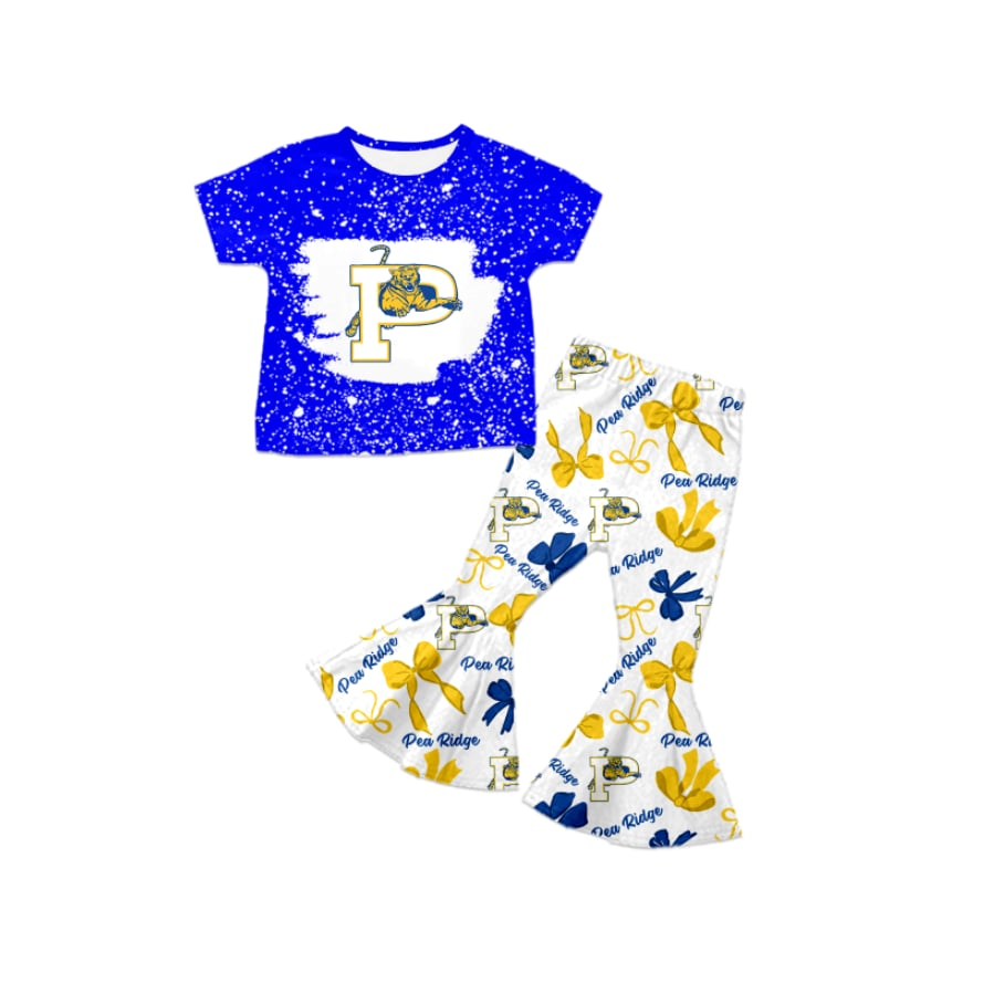 Custom moq 5 mix size milk silk summer teams baby girls clothes blue short sleeve pants sets and hooded long sleeve pants sets-25.7.26