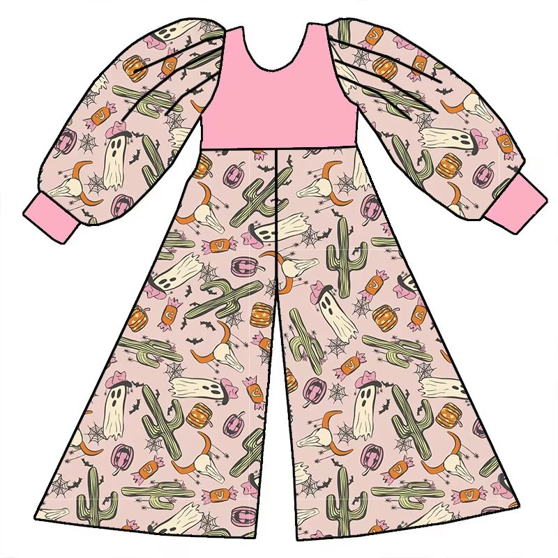 Custom moq 5 each style eta 6-7weeks baby girl clothes catcus long sleeve jumpsuit-25.8.1