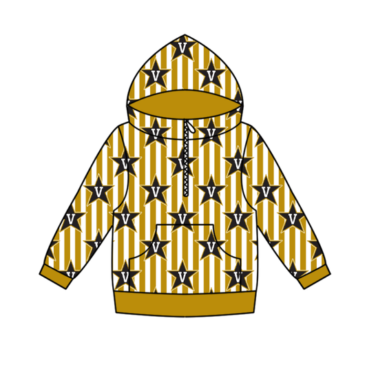 Custom moq 5 mix size milk silk summer team baby boy clothes yellow hooded long sleeve top-25.10.27