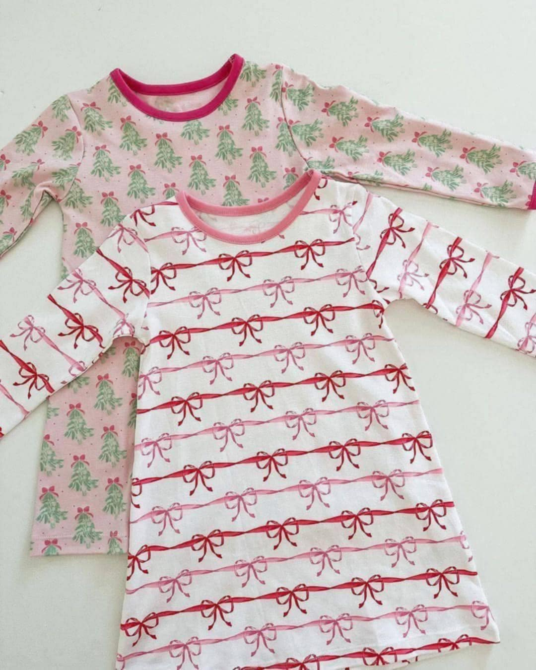 Custom moq 5 each style eta 6-7weeks baby girl clothes Christmas trees bow long sleeve dress-25.7.23