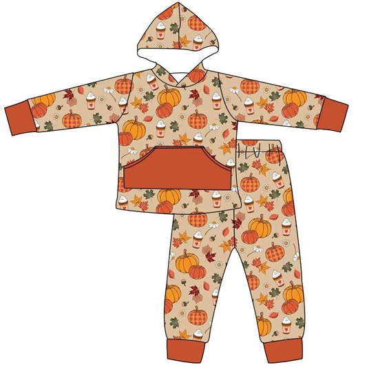 Custom moq 5 each style eta 6-7weeks baby girl clothes hooded long sleeve pants sets 1 and sets 2-25.7.26