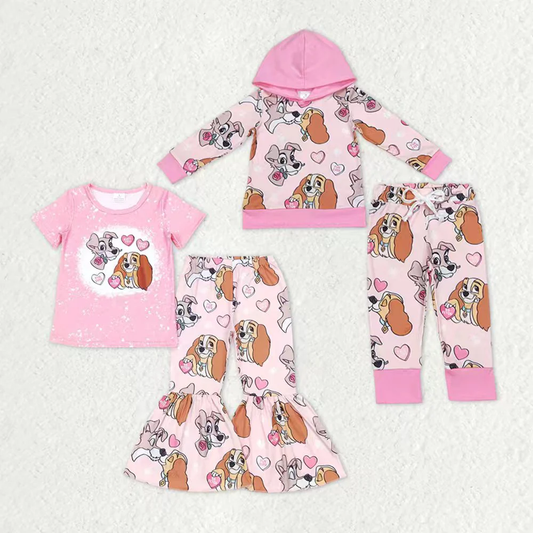 RTS NO MOQ Sibling Baby girl clothes hooded long-sleeved trousers suit and short sleeve pants sets