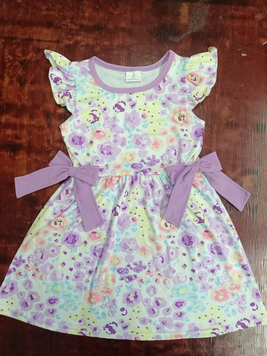 Custom moq 3 eta 6-7weeks floral short-sleeved dress