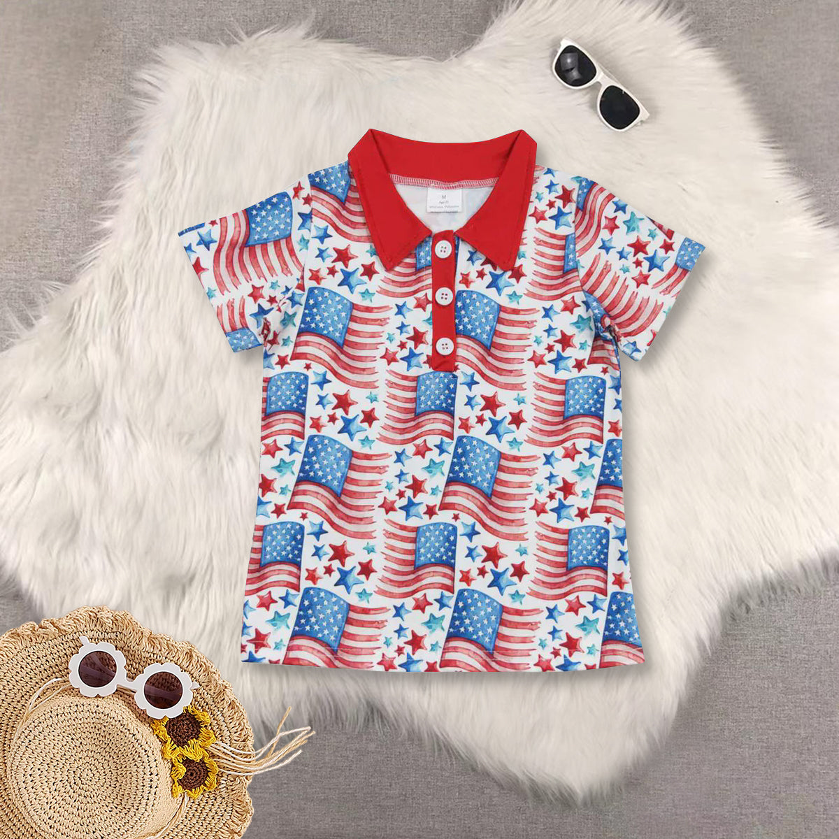 RTS NO MOQ baby boys clothes short-sleeved tops
