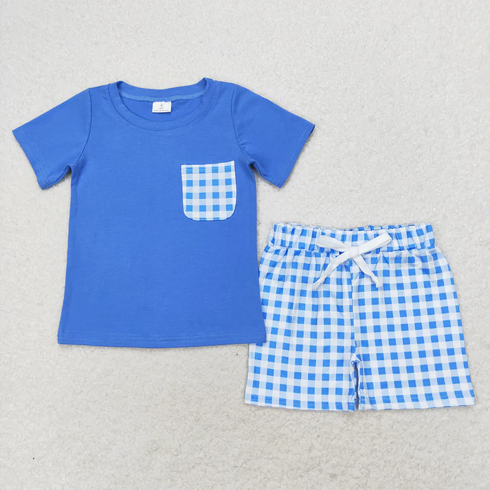 RTS NO MOQ baby boy Clothes short sleeve shorts Sets