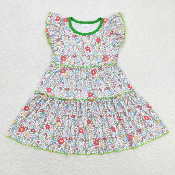 RTS NO MOQ Baby Girl Clothes Short-sleeved dress
