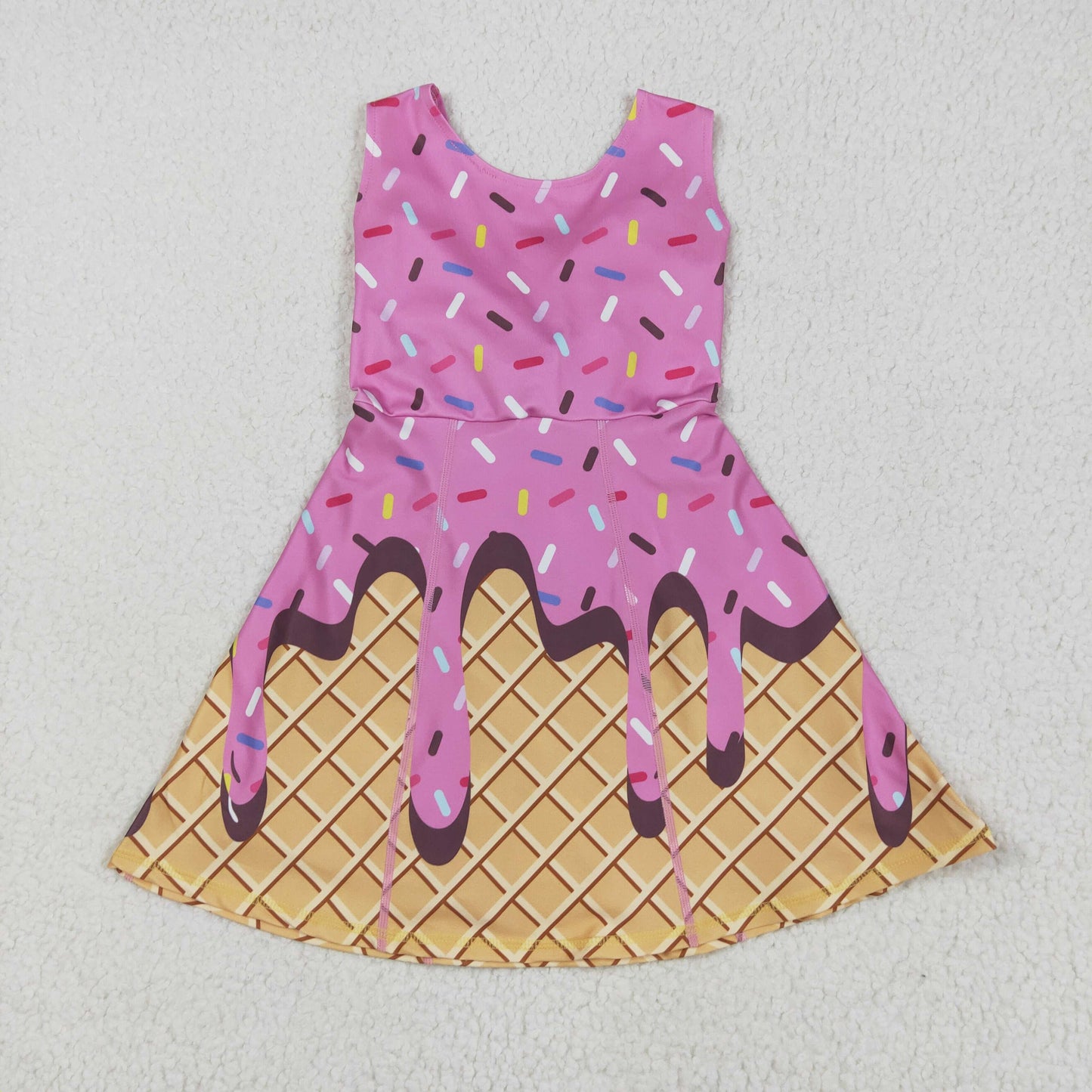 RTS NO MOQ Sibling baby girl clothes yoga team sleeveless skirt sets