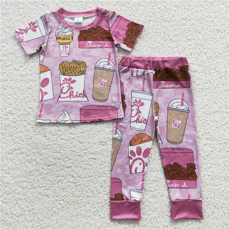 RTS NO MOQ Sibling baby boy girl clothes french short-sleeved pants sets and girls short sleeve pants
