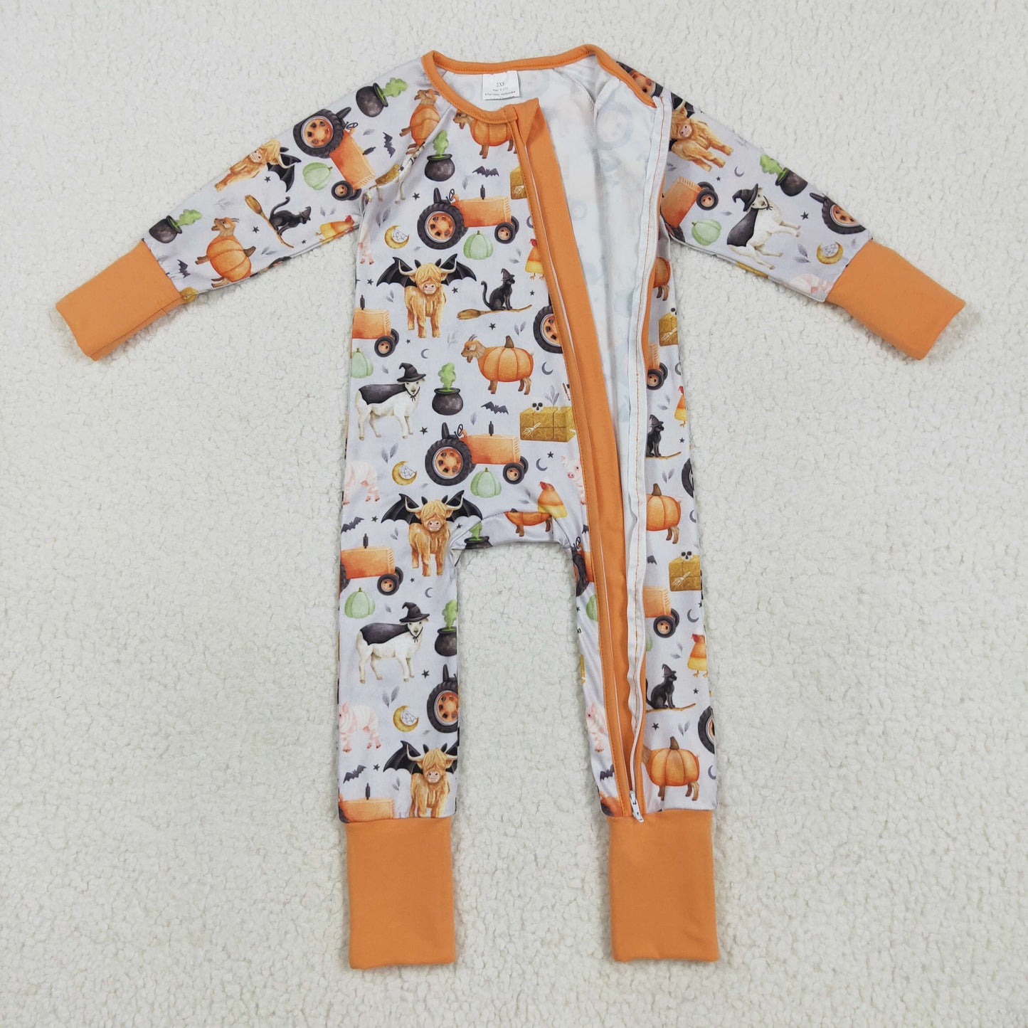 RTS NO MOQ Sibling Baby boy girls clothes Halloween long-sleeve rompers