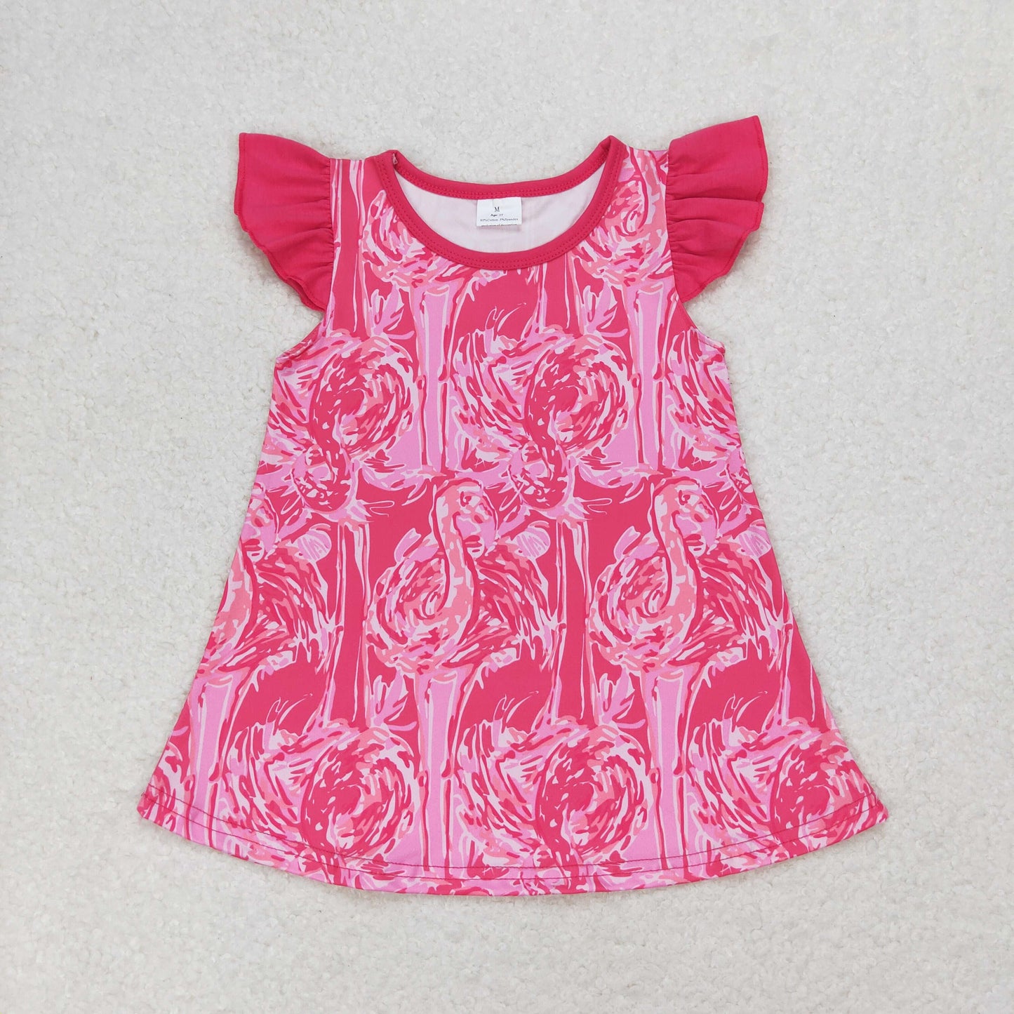 RTS NO MOQ baby girl clothes floral pattern short-sleeved tops