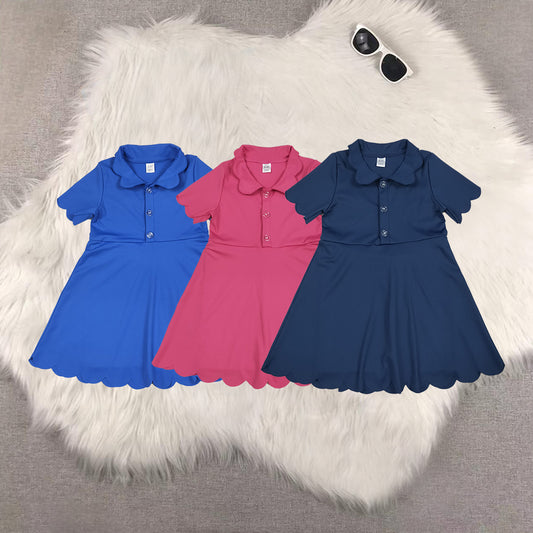 RTS NO MOQ Sibling baby girl clothes yoga solid color sleeveless dress
