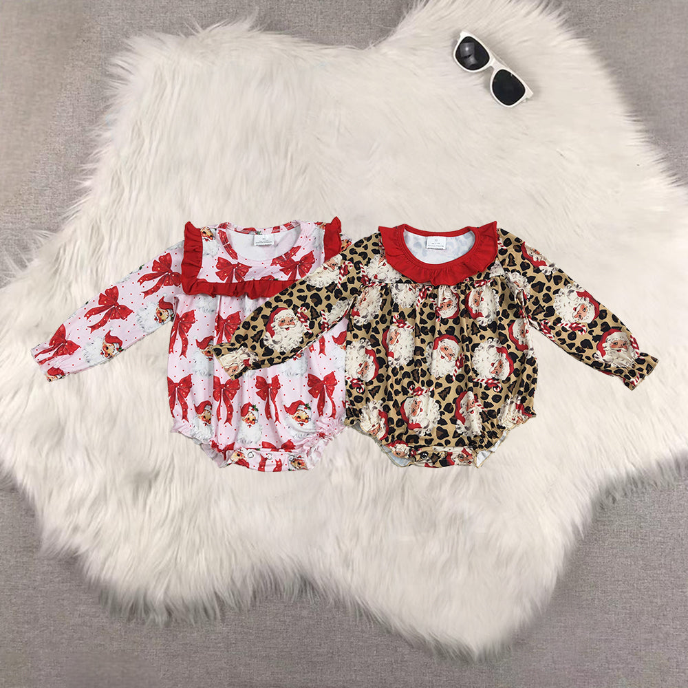 RTS Sibling baby girls clothes Christmas long Sleeve rompers