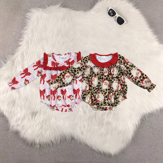 RTS Sibling baby girls clothes Christmas long Sleeve rompers