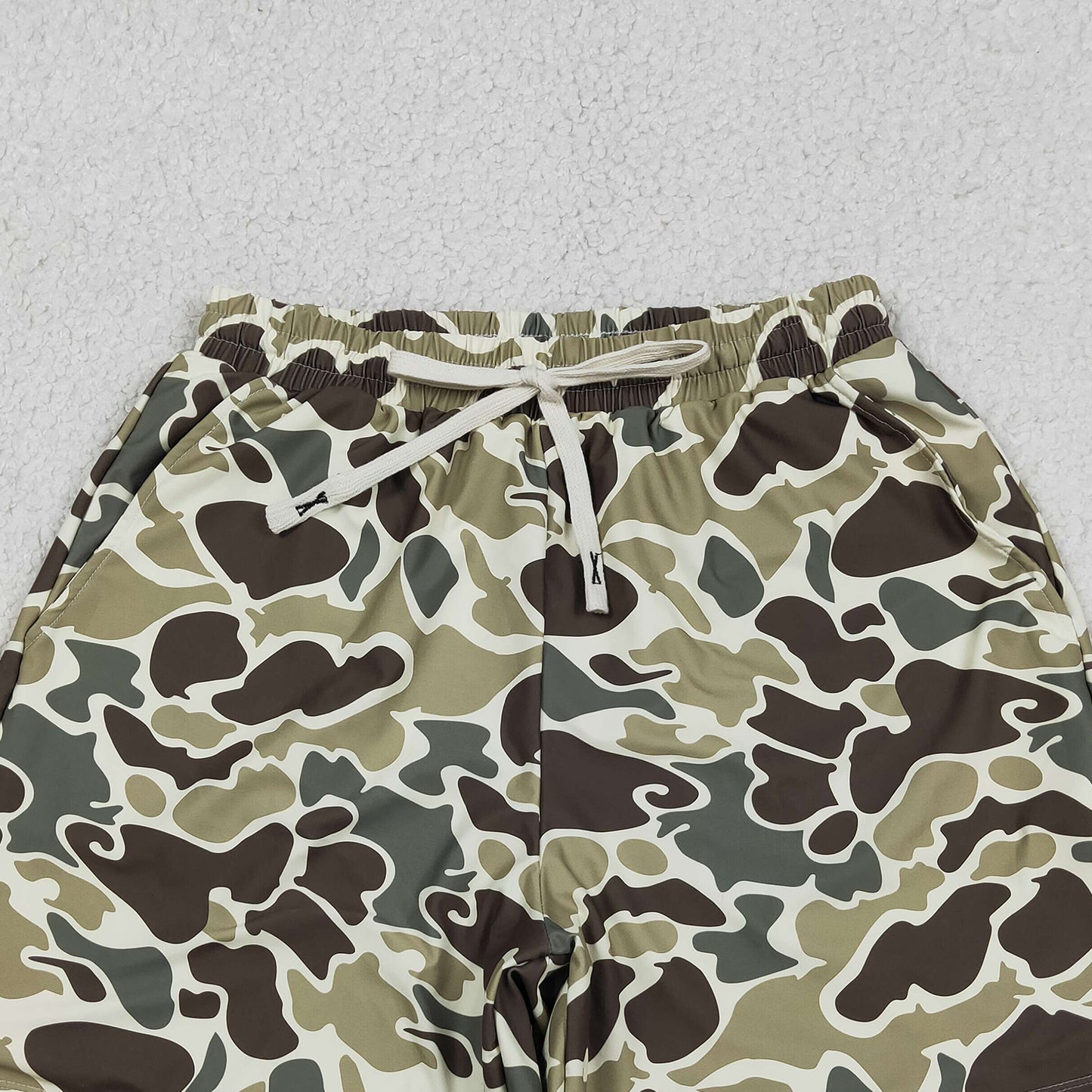 RTS NO MOQ milk silk S0474 Adult Man Camouflage Bottom Trunks Shorts Swimwear