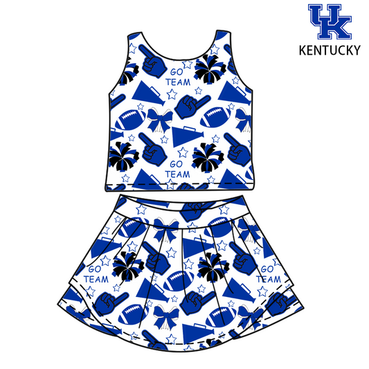 Custom moq 5 mix sizes summer teams baby girls clothes team blue short sleeve skirts shorts sets and dress-25.6.7