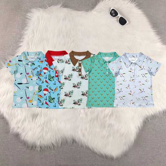 RTS NO MOQ Sibling baby boy clothes baseball short-sleeved tops