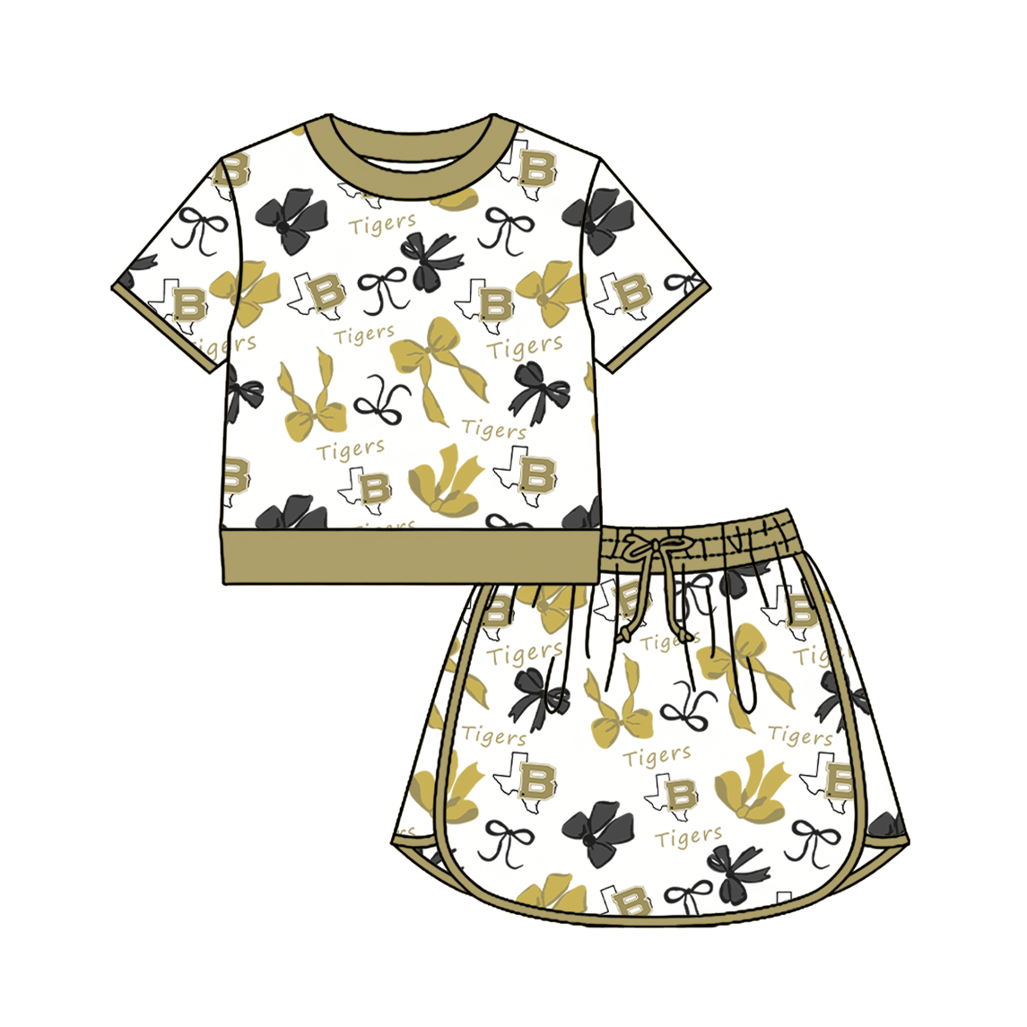 custom moq 5 mix size XY063006 Baby Girls Bow Sleeveless Short Skort Outfit Set