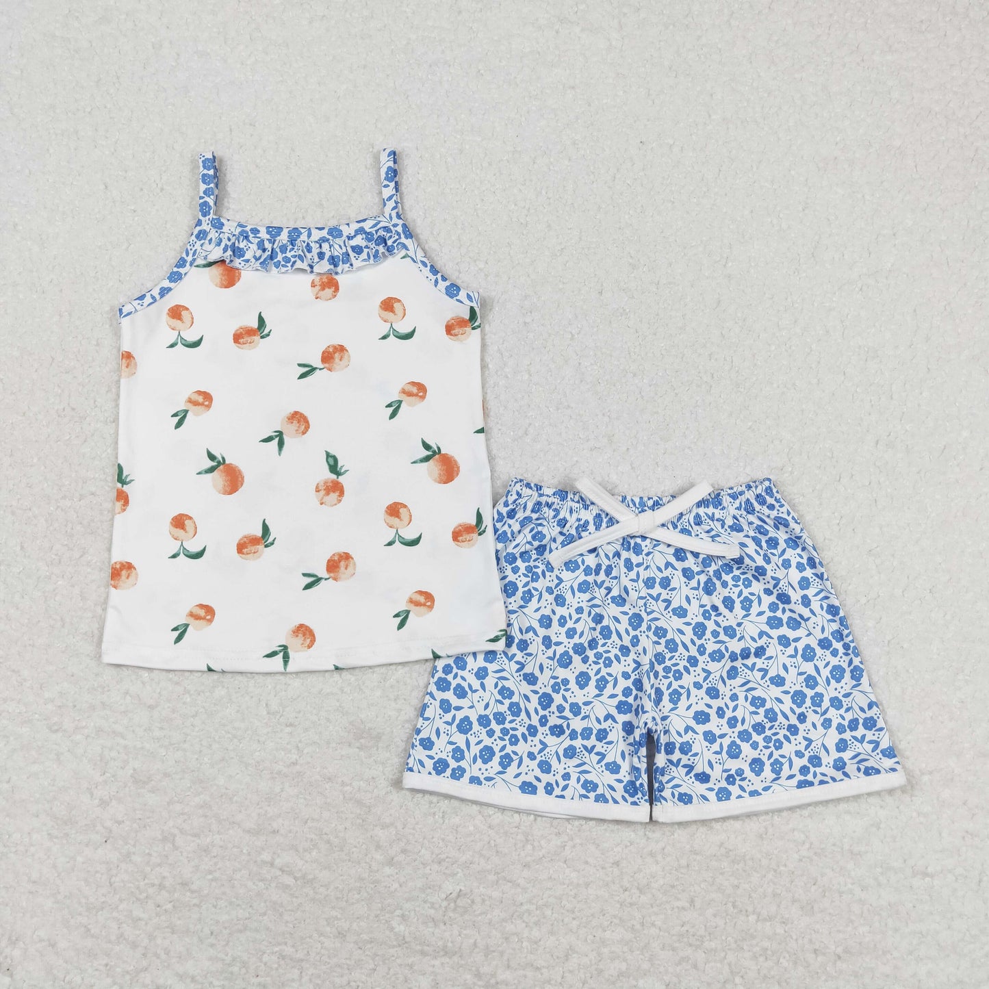 Sibling RTS baby girls clothes floral Short Sleeve Shorts sets
