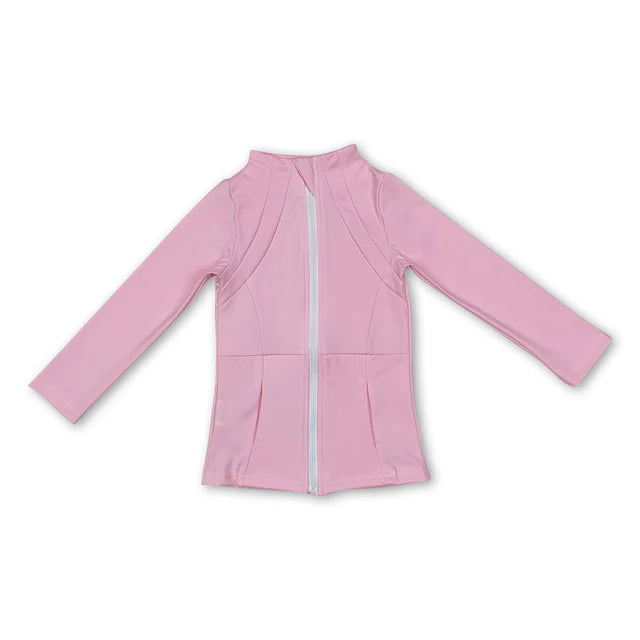 RTS NO MOQ Sibling Baby Girls Light Zip Pocket Yoga Active Wear Jackets