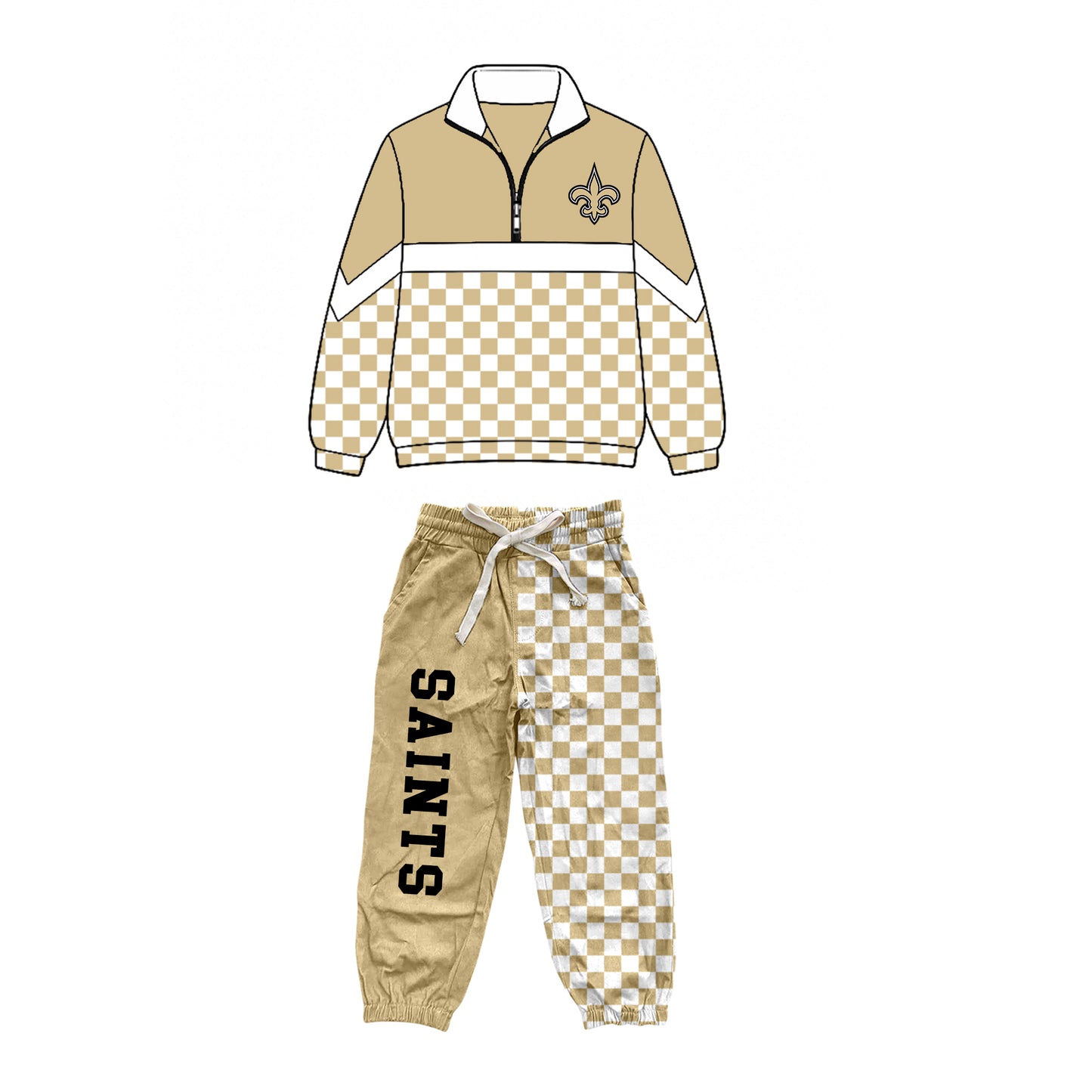custom moq 5 mix size XY071406 Baby Kids Zipper Long Sleeve Pullover Pants Casual Clothes Set