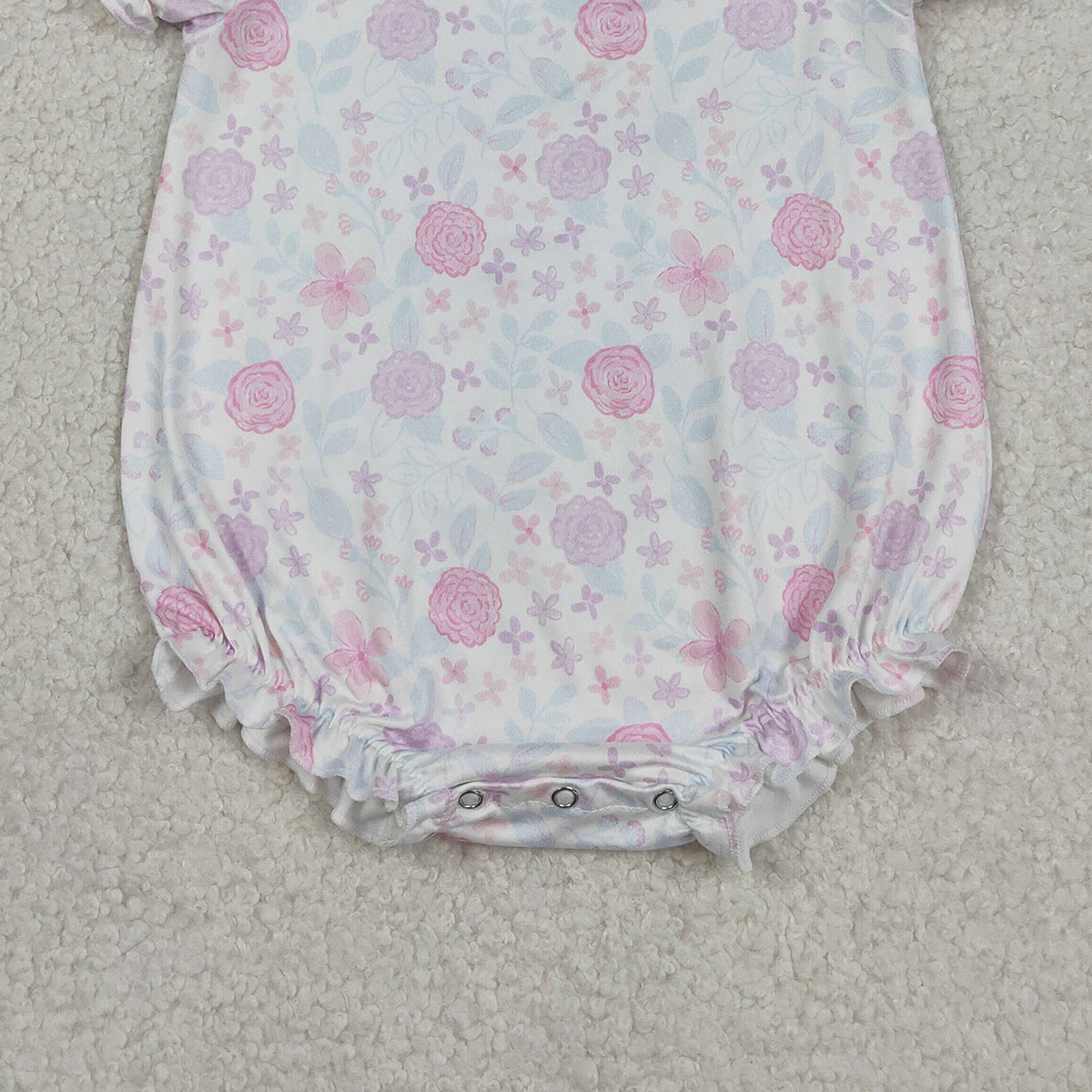 RTS NO MOQ SR4023  Baby Girls Colorful Flowers Rompers Short Ruffle Sleeve Cute Baby Girl Outfit Infant Clothing