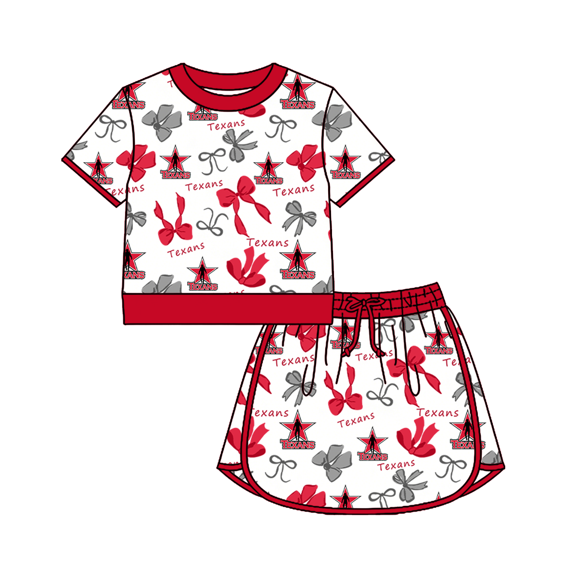 custom moq 5 mix size XY063006 Baby Girls Bow Sleeveless Short Skort Outfit Set