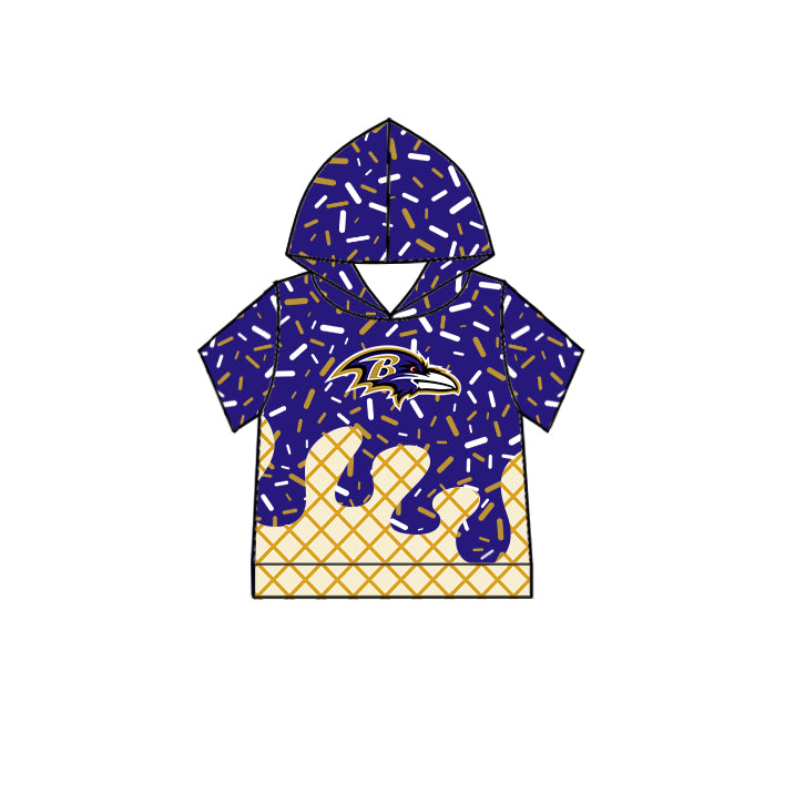 Custom moq 5 mix size milk silk baby girls clothes team purple hooded long sleeve tops and short sleeve top and dress and pants and shorts-25.6.28