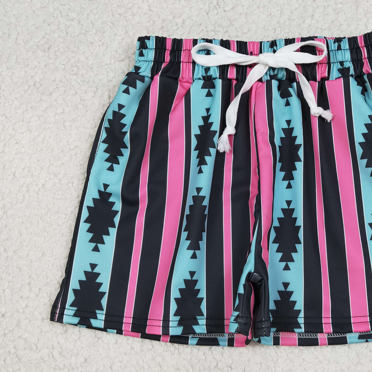 RTS NO MOQ S0548 Baby Boys Aztec Stripe Western Swimming Trunks Bottom