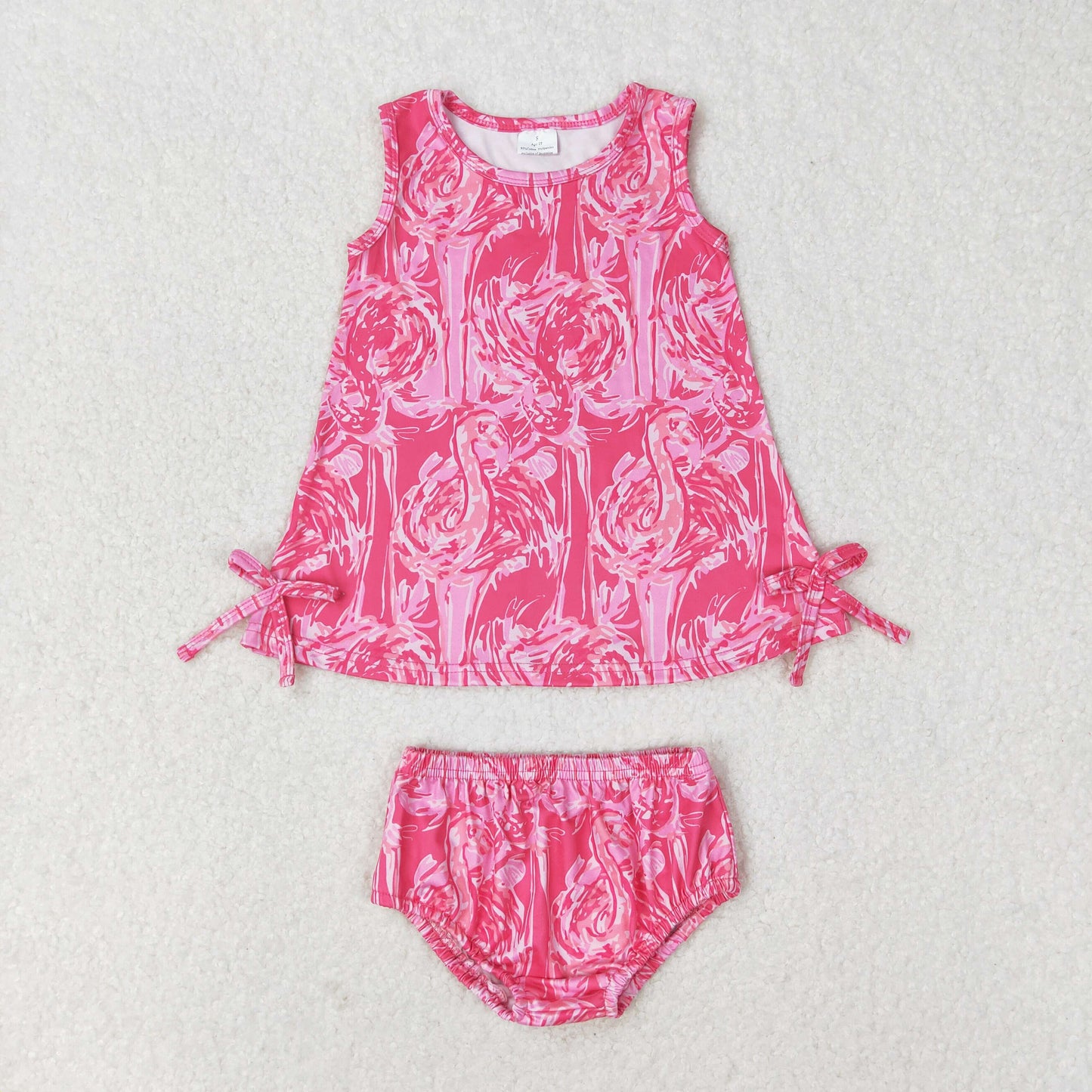 RTS NO MOQ baby girl clothes floral pattern short sleeve briefs Sets