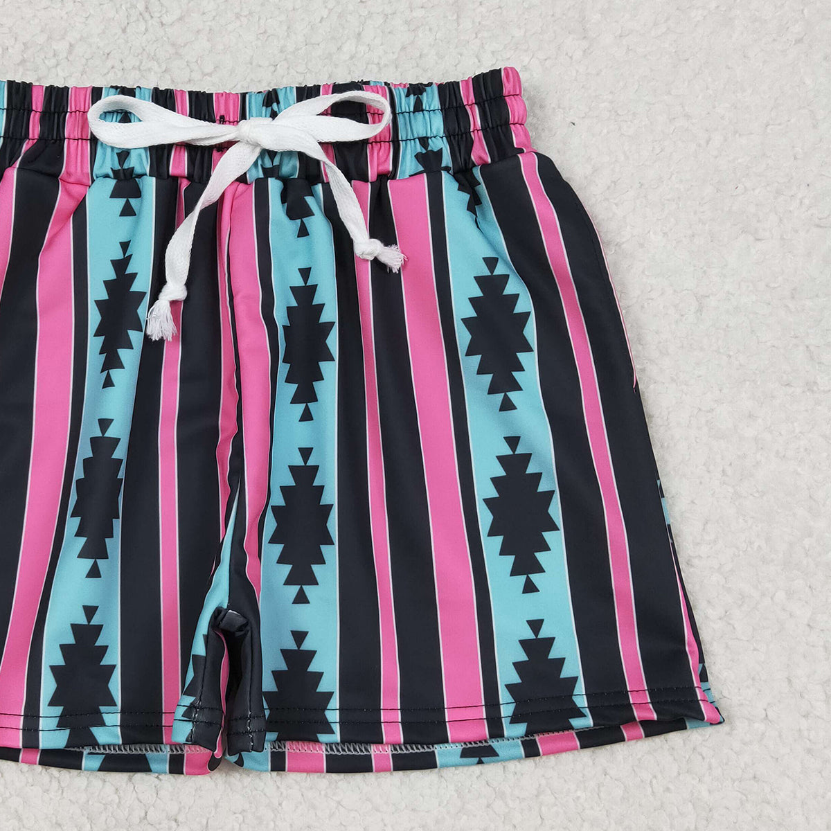 RTS NO MOQ S0548 Baby Boys Aztec Stripe Western Swimming Trunks Bottom